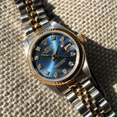 rolex datejust 11 blue two tone govberg